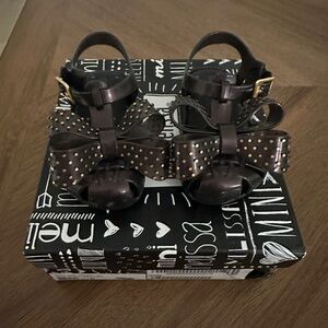 mini melissa aranha xiii black iridescent